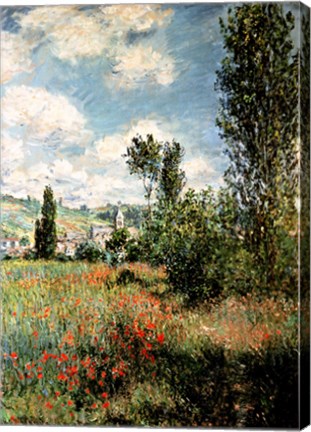 Framed Path through the Poppies, Ile Saint-Martin, Vetheuil, 1880 Print