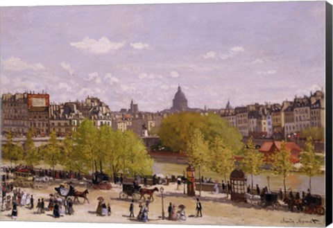 Framed Quai du Louvre, Paris, 1866-7 Print