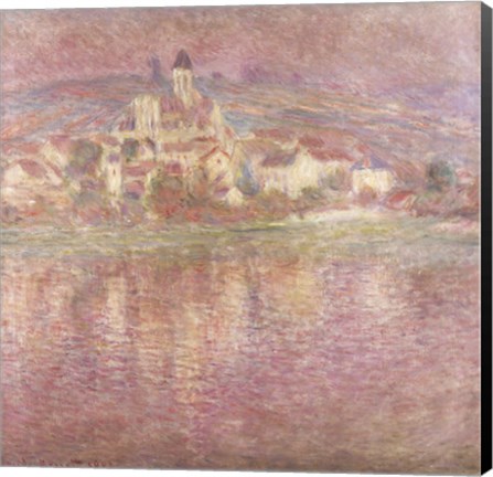 Framed Vetheuil, sunset, 1901 Print