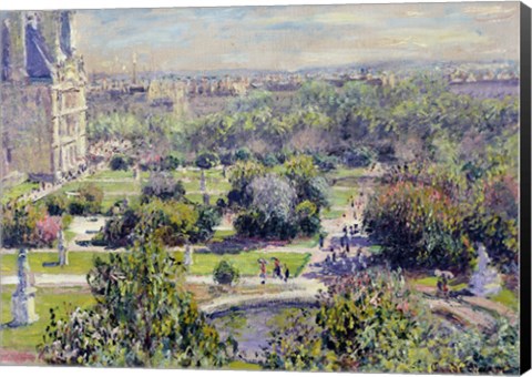 Framed View of the Tuileries Gardens, Paris, 1876 Print