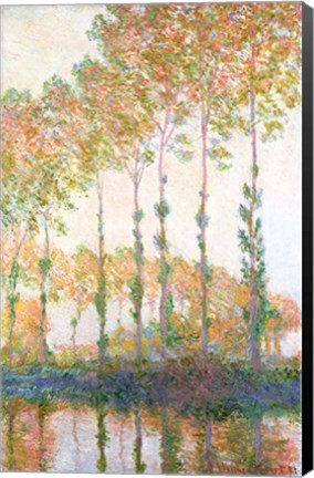 Framed Poplars on the Banks of the Epte, Autumn, 1891 Print