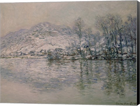 Framed Seine at Port Villez in Winter, 1885 Print