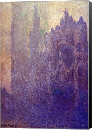 Framed Rouen Cathedral, Foggy Weather, 1894 Print