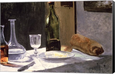 Framed Still Life with Bottles, 1859 Print