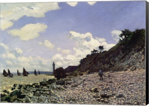 Framed Beach at Honfleur, c.1867 Print