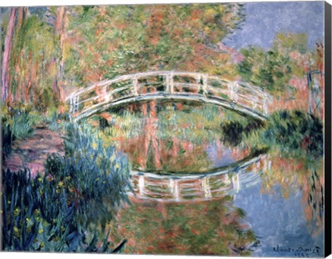 Framed Japanese Bridge, Giverny, 1892 Print