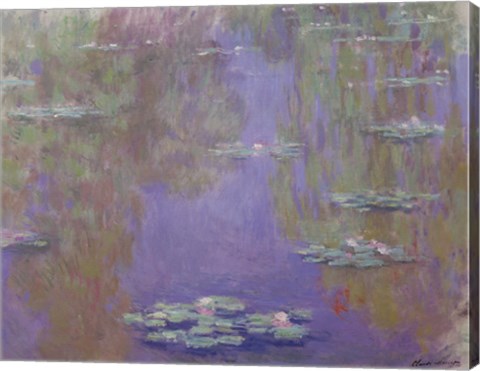 Framed Waterlilies, 1903 (purple) Print