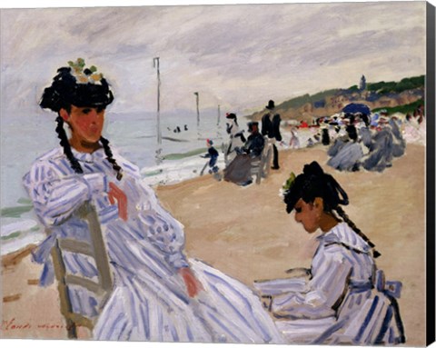 Framed On the Beach at Trouville Print