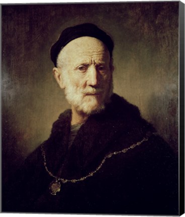 Framed Portrait of Rembrandt&#39;s Father Print