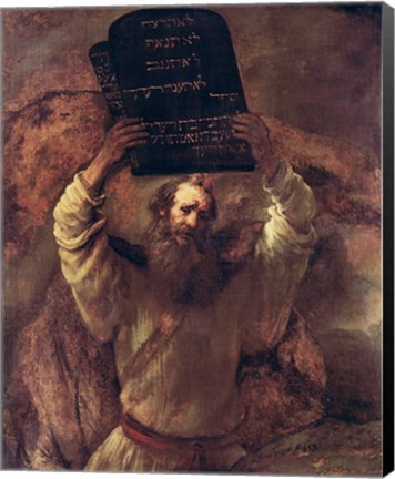 Framed Moses Smashing the Tablets of the Law, 1659 Print