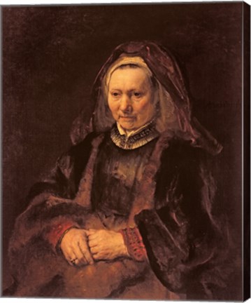 Framed Portrait of an Elderly Woman, c. 1650 Print