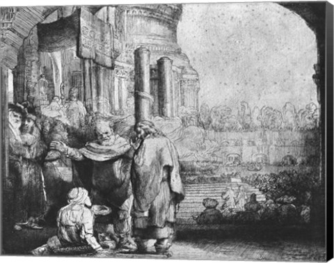 Framed St. Peter and St. John at the Entrance to the Temple, 1649 Print