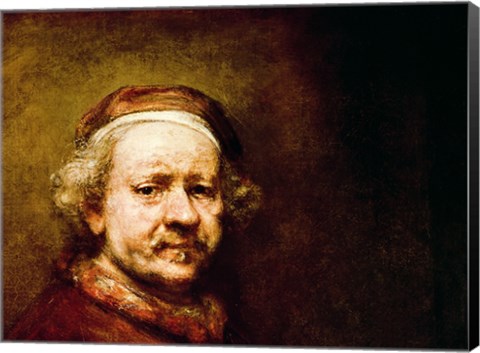 Framed Self Portrait in at the Age of 63, 1669 Print