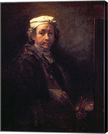 Framed Portrait of the Artist at his Easel, 1660 Print