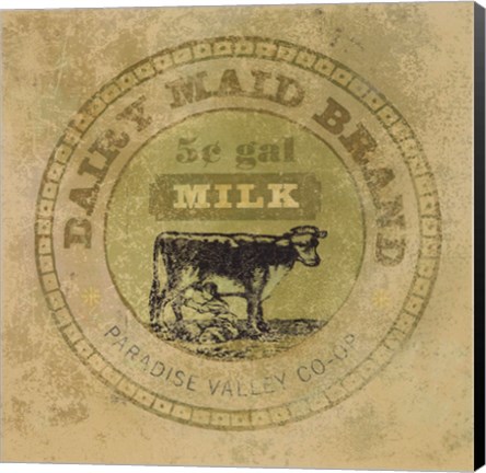 Framed Dairy Maid Brand Print