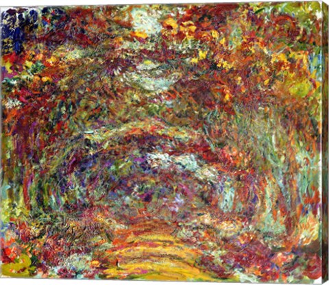 Framed Rose Path, Giverny, 1920-22 Print