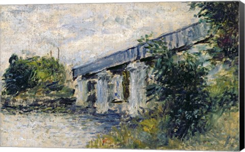 Framed Railway Bridge at Argenteuil, 1874 Print