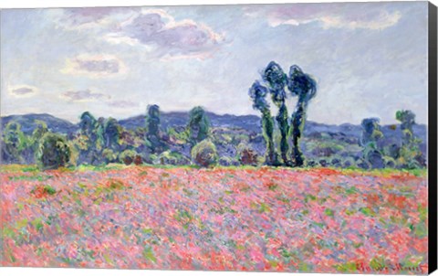 Framed Poppy Field, 1887 Print