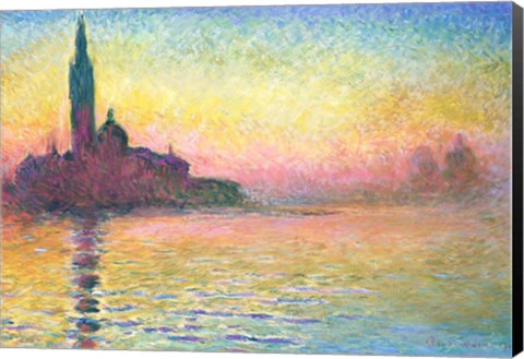 Framed San Giorgio Maggiore by Twilight, 1908 Print