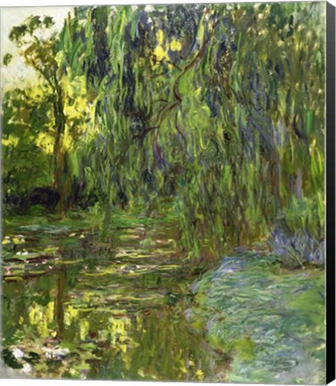 Framed Weeping Willows, The Waterlily Pond at Giverny, c.1918 Print