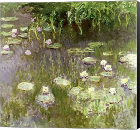 Framed Waterlilies at Midday, 1918 Print