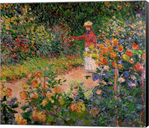 Framed Garden at Giverny, 1895 Print