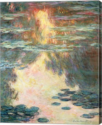 Framed Waterlilies, 1907 Print