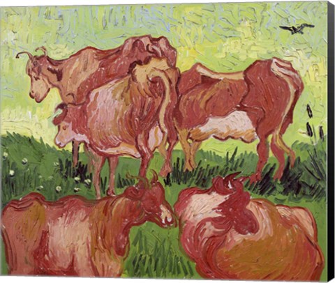 Framed Cows, 1890 Print