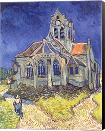 Framed Church at Auvers-sur-Oise, 1890 Print