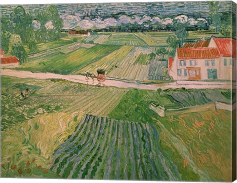 Framed Landscape at Auvers after the Rain, 1890 Print