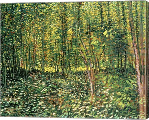 Framed Trees and Undergrowth, 1887 Print