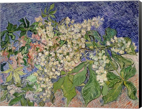 Framed Blossoming Chestnut Branches, 1890 Print
