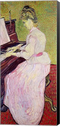 Framed Marguerite Gachet at the Piano, 1890 Print