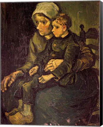 Framed Mother and Child, 1885 Print