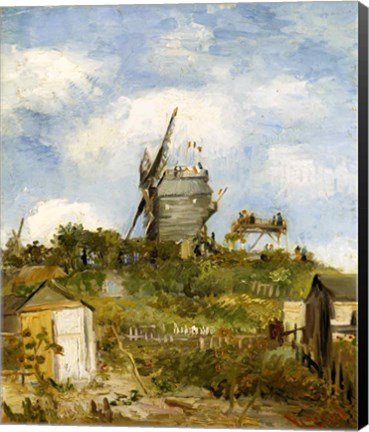 Framed Le Moulin de Blute-Fin, Montmartre, 1886 Print