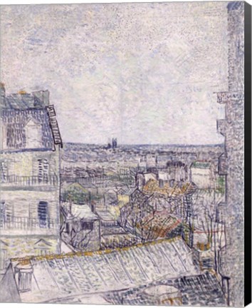 Framed View from Vincent&#39;s room in the Rue Lepic Print