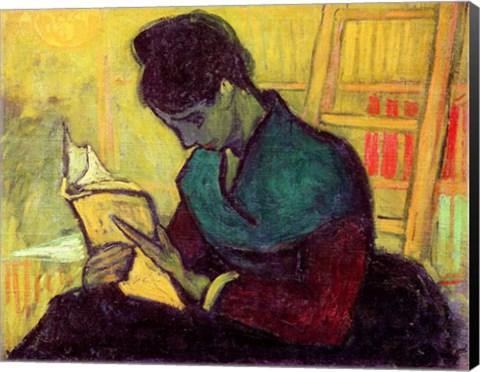 Framed Novel Reader, 1888 Print