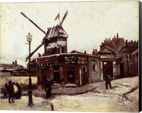 Framed Moulin de la Galette, 1886 Print