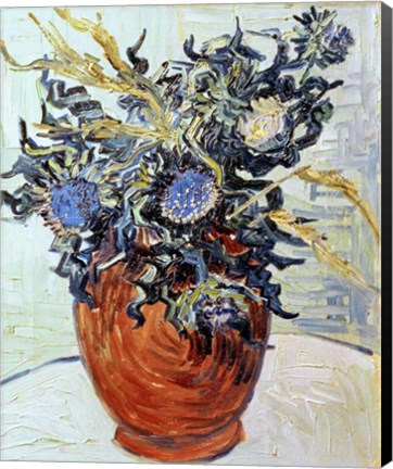 Framed Still Life with Thistles, 1890 Print