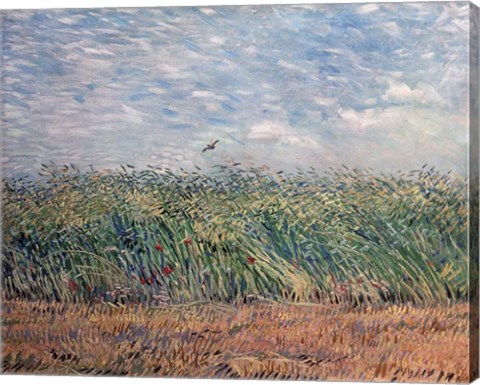 Framed Wheatfield with Lark, 1887 Print