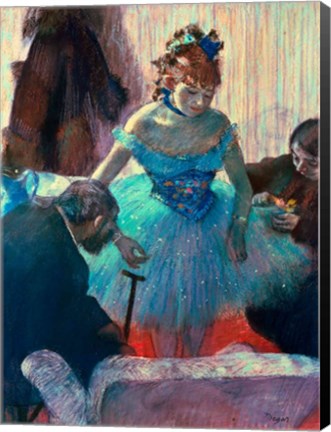 Framed Dancer in her dressing room Print