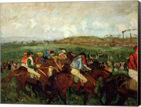 Framed Gentlemen race. Before the Departure, 1862 Print