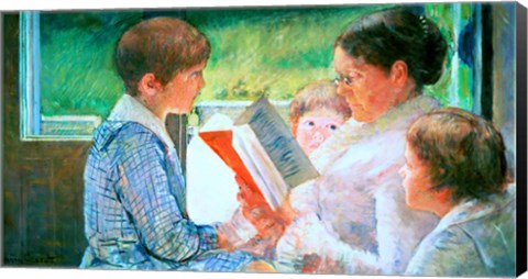 Framed Mrs Cassatt Reading to her Grandchildren, 1888 Print