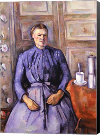 Framed Woman with a Coffee Pot Print