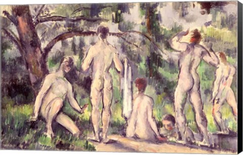Framed Study of Bathers Print
