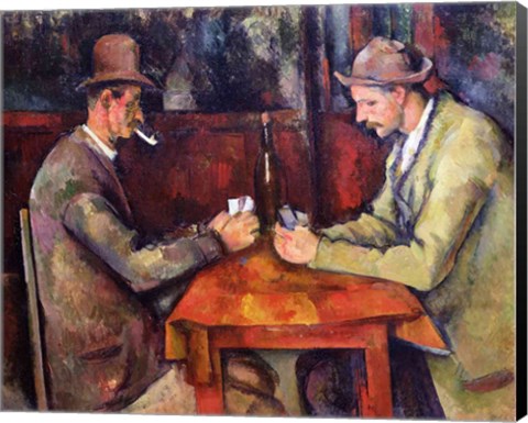 Framed Card Players, 1893-96 Print