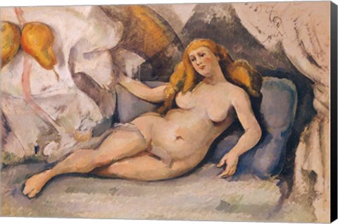 Framed Female Nude on a Sofa Print