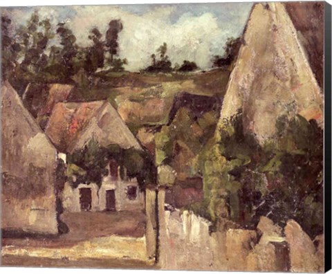 Framed Crossroads at the Rue Remy, Auvers, c.1872 Print