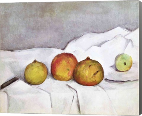 Framed Fruit on a Cloth, c.1890 Print