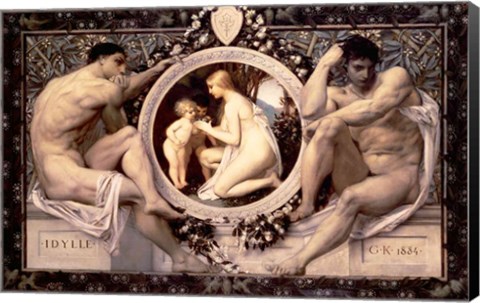 Framed Idylle, 1884 Print